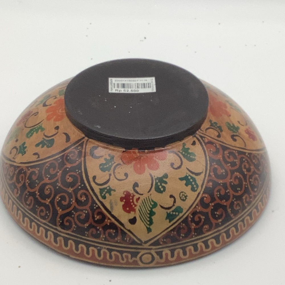 Handcrafted Batik Decorative Wood Bowl - Picture 7 of 16